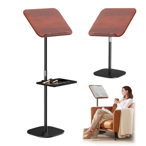 Stehpult, Verstellbarer Buchständer Standing Desk Höhenverstellbarer 80-130 cm Beweglicher Computertisch Mobile Notenständer Tisch Projector Stand Tragbarer Podiumständer für Schule, Büro, Kirche Stehpult, Verstellbarer Buchständer Standing Desk Höhenverstellbarer 80-130 cm Beweglicher Computertisch Mobile Notenständer Tisch Projector Stand Tragbarer Podiumständer für Schule, Büro, Kirche von BONJUME