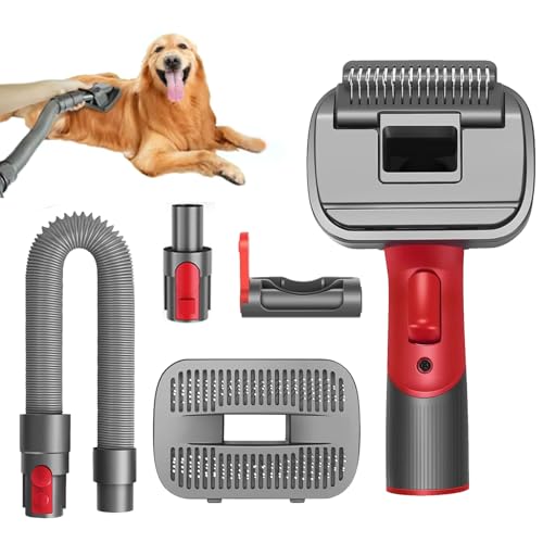 Upg 3 in 1 Tierhaarbürste Hundebürste für Dyson V7 V8 V10 V11 V12 V15, mit Verlängerungsschlauch und Adapter zum Kämmen und Entfernen von losen Haaren Hundebürste Staubsauger Tierhaarbürste von BONJUME