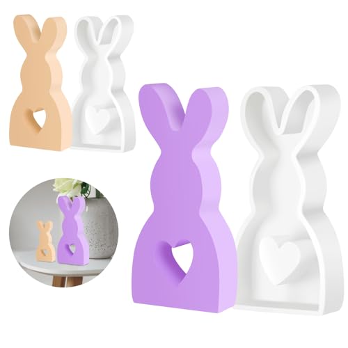 Silikonform Hase,Silikonformen Gießformen 2 Stück Hasenform für Ostern 3D Kaninchen Kerze Silikonform Gießform Ostern Hase Backform Ostergeschenke DIY Handwerk Dekoration von BONK