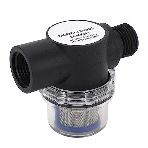 BONKZEBU 1/2in -14 Weiblicher Gewinde -Inline -Filter, 50 -Mesh -Bildschirm Kunststoff -Konstruktionswassersieb für Rohrleitung, Wasserpumpenstrainer, Inline -Filter mit Geringer Wartung BONKZEBU 1/2in -14 Weiblicher Gewinde -Inline -Filter, 50 -Mesh -Bildschirm Kunststoff -Konstruktionswassersieb für Rohrleitung, Wasserpumpenstrainer, Inline -Filter mit Geringer Wartung von BONKZEBU