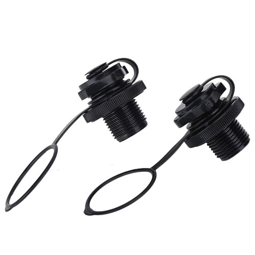 BONKZEBU 2pcs Ersatzschraubenluftventil für Aufblasbare Gummi -Beiboot -Röß -Poolboot, Luftmatratzestropfenersatz, Hohe Dichte ABS -Plastikbootventil, 22 -mm -Gewindeblettungsventil von BONKZEBU