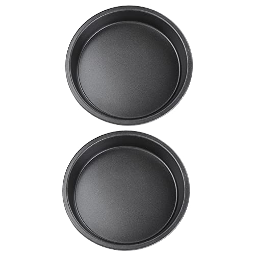 BONKZEBU 2pcs Non -Stick -Pizzapfanne, Tief Eingedickter Kohlenstoffstahl -Pizza -Pfanne, Robust und Langlebig mit Abgerundetem Lockendesign, Leicht Abfallenden Kanten für die (6 Zoll) von BONKZEBU