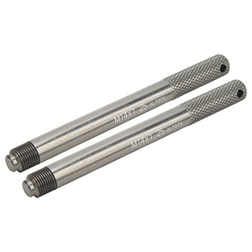 BONKZEBU 2pcs Rad Alignment -Stift, Radhalterstift -Set, Randstift Pinguide -Werkzeug für Autolreifenreparatur, Roll -Locator -Stift, Reifenwechsel Position Pin, Reifenreparaturwerkzeuge (M14*1,25) von BONKZEBU