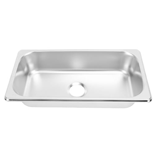 BONKZEBU Edelstahlspüle, Hocheffizientes Entwässerungssystem RV -Küchenspüle, Glattes und Sauberes Oberflächen -RV -Bad für Boot (Edelstahlfarbe (Gr -1365)) von BONKZEBU