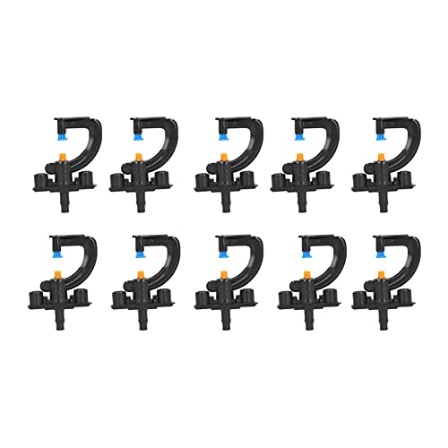 BONKZEBU Rotierende Sprinkler, 10 Set Rotierende G -Typ Mikrodüse Pflanzen Wasserversorgungsrefraktionsdüse, Feines Surround 10 -Set -Refraktionsspray für Gewächshaus von BONKZEBU