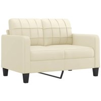 Bonnevie - 2-Sitzer-Sofa,Sofas gerade Creme 120 cm Kunstleder vidaXL von BONNEVIE