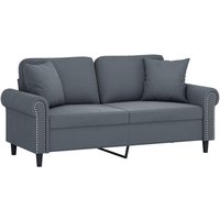 2-Sitzer-Sofa mit Zierkissen Dunkelgrau 140 cm Samt vidaXL159980 von BONNEVIE