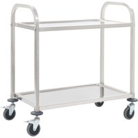 Vidaxl - 2-Stufiger Servierwagen 95 x 45 x 83,5 cm Edelstahl Vidaxl - 2-Stufiger Servierwagen 95 x 45 x 83,5 cm Edelstahl von VIDAXL