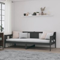 2-in-1-Tagesbett zum Ausruhen,Bequemes Gästebett, Sofabett Grau Massivholz Kiefer 90x200 cm -BVE53860 von BONNEVIE