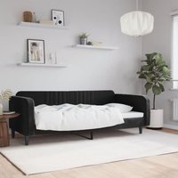 2-in-1-Tagesbett zum Ausruhen,Bequemes Gästebett, Sofabett Schwarz 90x200 cm Samt -BVE39079 von BONNEVIE