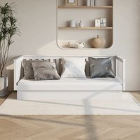 2-in-1-Tagesbett zum Ausruhen,Bequemes Gästebett, Sofabett Weiß 80x200 cm Massivholz Kiefer -BVE84991 von BONNEVIE