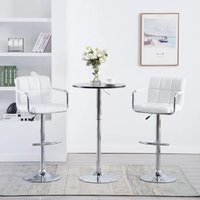 vidaXL Barhocker 2 Stk. Weiß Kunstleder von VIDAXL