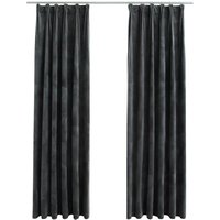 Verdunkelungsvorhänge mit Haken 2 Stk. Samt Anthrazit 140x175cm vidaXL Verdunkelungsvorhänge mit Haken 2 Stk. Samt Anthrazit 140x175cm vidaXL von VIDAXL