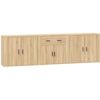 3 Stk. Sideboards,Kommode Sonoma-Eiche Holzwerkstoff vidaXL von BONNEVIE