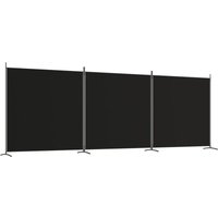 Bonnevie - 3-tlg. Paravent Raumteiler Schwarz 525x180 cm Stoff vidaXL von BONNEVIE