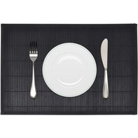 6 Bambus-Platzdeckchen 30 x 45 cm Schwarz CFW236502 von BONNEVIE