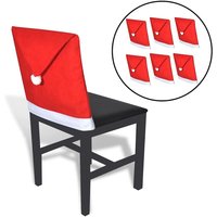 6x Stuhlhussen Weihnachtsmützen Vidaxl von VIDAXL