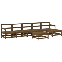 Bonnevie - 7-tlg. Garten-Lounge-Set,Gartenmöbel-Set Honigbraun Massivholz Kiefer vidaXL73570 von BONNEVIE