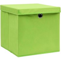 Aufbewahrungsboxen mit Deckeln 4 Stk. 28x28x28 cm Grün vidaXL66092 von BONNEVIE