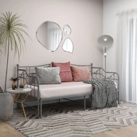 Ausziehsofa Bettgestell - Jugendbett - Wohnzimmer Couch Grau Metall 90x200 cm XTJTE501307 von BONNEVIE