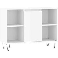 Badschrank Hochglanz-Weiß 80x33x60 cm Holzwerkstoff Vidaxl Weiß von BONNEVIE