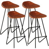 Barhocker 4 Stk. Braun Echtleder Vidaxl von VIDAXL