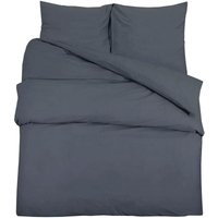 Bettwäsche-Set Anthrazit 200x200 cm Leichte Mikrofaser Vidaxl von VIDAXL