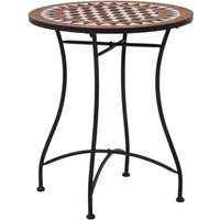 Bistrotisch Bartisch Gartentisch - Mosaik Keramik Braun 60 cm BV482158 Bonnevie von BONNEVIE