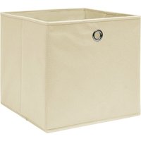 10 Stk. Aufbewahrungsboxen,Werkzeugaufbewahrung Vliesstoff 28x28x28 cm Creme vidaXL von BONNEVIE