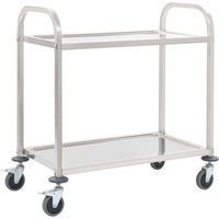 2-Stufiger Servierwagen 95 x 45 x 83,5 cm Edelstahl CFW767238 2-Stufiger Servierwagen 95 x 45 x 83,5 cm Edelstahl CFW767238 von BONNEVIE