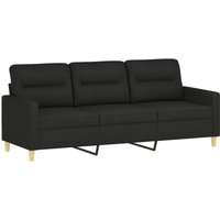 Bonnevie - 3-Sitzer-Sofa,Sofas gerade Schwarz 180 cm Stoff vidaXL von BONNEVIE