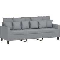 Bonnevie - 3-Sitzer-Sofa Hellgrau 180 cm Stoff vidaXL21984 von BONNEVIE