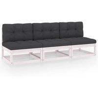 3-Sitzer-Sofa mit Kissen Kiefer Massivholz vidaXL766282 von BONNEVIE