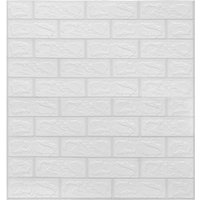 3D Tapete Ziegelstein Selbstklebend 10 Stk. Weiß Vidaxl von VIDAXL