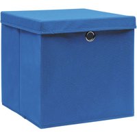 Aufbewahrungsboxen mit Deckeln 4 Stk. 28x28x28 cm Blau Vidaxl Blau von BONNEVIE