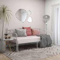 Bonnevie - Ausziehsofa Bettgestell - Jugendbett - Wohnzimmer Couch Weiß Metall 90x200 cm XTJTE256250 von BONNEVIE