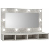 Bad-Hängeschränke,LED-Spiegelschrank,Badezimmerschrank Betongrau 90x31,5x62 cm -BNC20915 - Grau von BONNEVIE