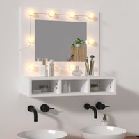 Bad-Hängeschränke,LED-Spiegelschrank,Badezimmerschrank Weiß 60x31,5x62 cm -BNC21632 - Weiß von BONNEVIE