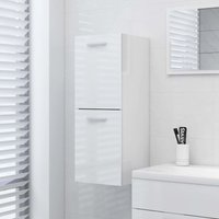 Bonnevie - Badezimmer-Standschrank,Badezimmerschrank,Badmöbel Hochglanz-Weiß 30x30x80 cm Holzwerkstoff -BNC15099 - Weiß von BONNEVIE