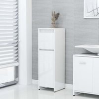 Badezimmer-Standschrank,Badezimmerschrank,Badmöbel Hochglanz-Weiß 30x30x95 cm Holzwerkstoff -BNC55886 - Weiß von BONNEVIE