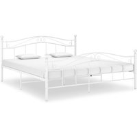 Bettgestell Bettrahmen für Erwachsene, Metallbett Bett Weiß Metall 140x200 cm -BVE90550 von BONNEVIE