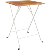 Bistrotisch Klappbar 55x54x71 cm Massivholz Akazie und Stahl Vidaxl Braun von BONNEVIE