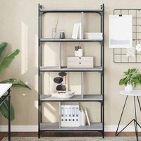 Jinlefu - Bücherregal 5 Böden Grau Sonoma 76x32x158 cm Holzwerkstoff vidaXL Jinlefu - Bücherregal 5 Böden Grau Sonoma 76x32x158 cm Holzwerkstoff vidaXL von JINLEFU