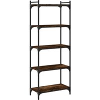 Vidaxl - Bücherregal 5 Böden Räuchereiche 60x30x154 cm Holzwerkstoff Braun von BONNEVIE