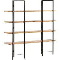 Bücherregal Standregal - Raumteiler mit 4 Regalböden 160x35x160 cm Mango Massivholz BV496463 Bonnevie von BONNEVIE