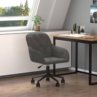 Bürostuhl Computerstuhl Ergonomisch,Gaming Chair Drehbar Dunkelgrau Samt -DE54586 - Grau von BONNEVIE