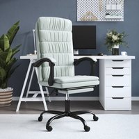 Bürostuhl Computerstuhl Ergonomisch,Gaming Chair mit Liegefunktion Hellgrau Samt -DE10622 - Grau von BONNEVIE