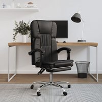 Bürostuhl Computerstuhl Ergonomisch,Gaming Chair mit Liegefunktion Schwarz Kunstleder -DE37134 - Schwarz von BONNEVIE