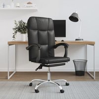 Bonnevie - Bürostuhl Computerstuhl Ergonomisch,Gaming Chair mit Liegefunktion Schwarz Kunstleder -DE61201 - Schwarz von BONNEVIE