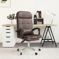 Bonnevie - Bürostuhl Computerstuhl Ergonomisch,Gaming Chair mit Massagefunktion Braun Kunstleder -DE26909 - Braun von BONNEVIE